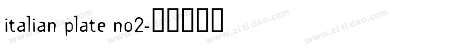 italian plate no2字体转换